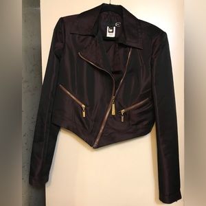 Just Cavalli Iridescent cropped jacket